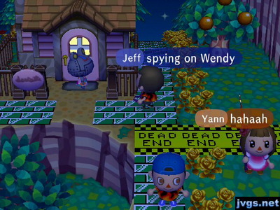 Ribbot standing by Wendy's front door.