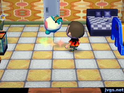 Lily flips as she takes some medicine.