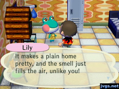 Lily: It makes a plain home pretty, and the smell just fills the air, unlike you!