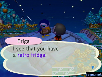 Friga: I see that you have a retro fridge!