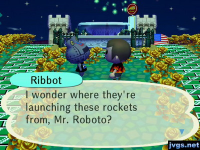 Ribbot: I wonder where they're launching these rockets from, Mr. Roboto?