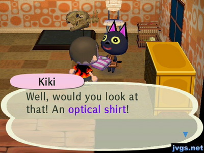 Kiki: Well, would you look at that! An optical shirt!