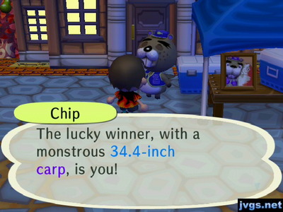 Chip: The lucky winner, with a monstrous 34.4-inch carp, is you!