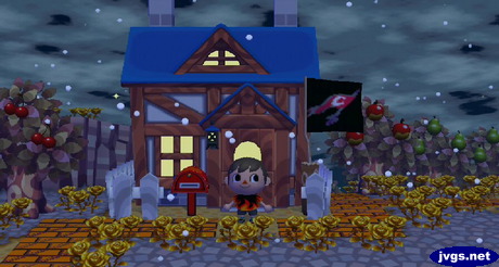 Watching snow flurries fall from outside my house.