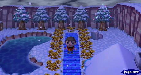 My ice brick paths on a snowy night in Forest.