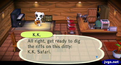 K.K.: All right, get ready to dig the riffs on this ditty: K.K. Safari.