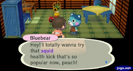 Bluebear: Hey! I totally wanna try that squid health kick that's so popular now, peach!