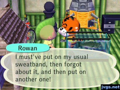 Rowan: I must've put on my usual sweatband, then forgot about it, and then put on another one!