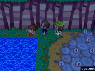 Wendy struggles to get out of a pitfall.