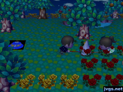 Jeff and Wendy attack some red roses with nets to watch the rose petals fly off.