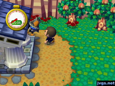 Avery peeks out from behind the museum during a game of hide and seek.