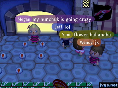 Megan and Wendy arrive in Forest, wearing the same shirt.