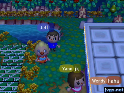 Megan wearing a red clown nose.