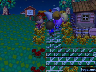 Jeff, Wendy, and Megan attacking Bob with nets.