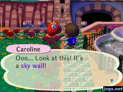 Caroline: Ooo... Look at this! It's a sky wall!
