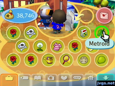 A Metroid among other items in my pockets.