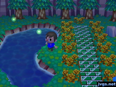 Fireflies fly around the Pac-Man Pond.