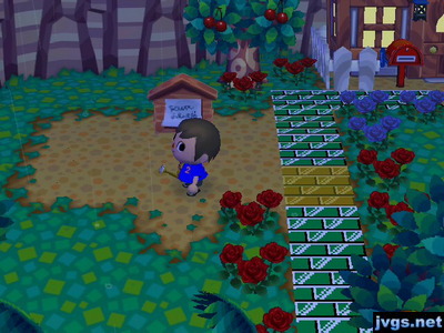 The empty spot where Del's house once stood.