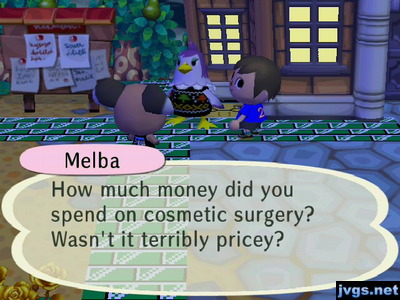 Melba: How much money did you spend on cosmetic surgery? Wasn't it terribly pricey?