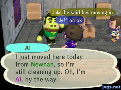Al: I just moved here today from Newnan, so I'm still cleaning up. Oh, I'm Al, by the way.