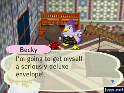 Becky: I'm going to get myself a seriously deluxe envelope!