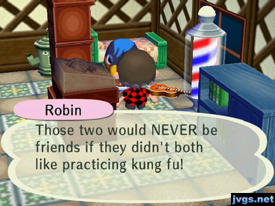 Robin: Those two would NEVER be friends if they didn't both like practicing kung fu!