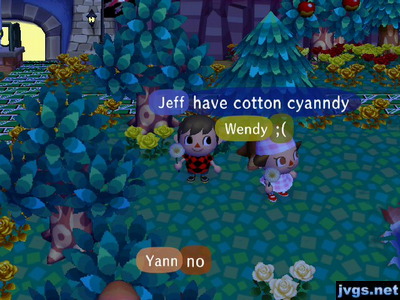 Jeff: Have cotton cyanndy. Yann: No.