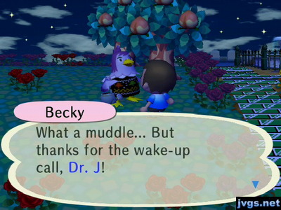 Becky: What a muddle... But thanks for the wake-up call, Dr. J!