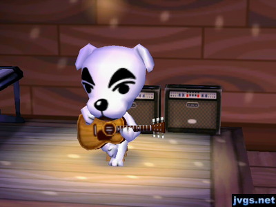 A close-up shot of K.K. slider as he performs.