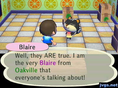 Blaire: Well, they ARE true. I am the very Blaire from Oakville that everyone's talking about!