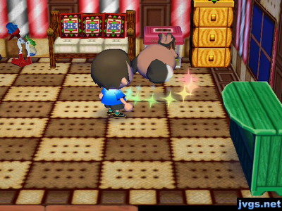 Melba flips as she takes medicine.