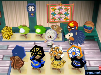 The very similar kappa suit and frog top, side by side.