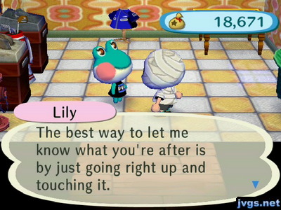 Lily: The best way to let me know what you're after is by just going right up and touching it.