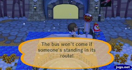 The bug won't come if someone's standing in its route!