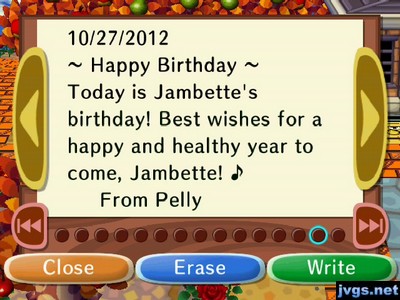 ~Happy Birthday~ Today is Jambette's birthday! Best wishes for a happy and healthy year to come, Jambette! -From Pelly
