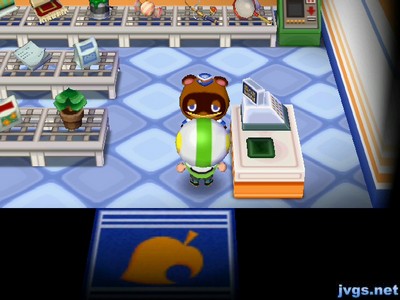 Tom Nook, seemingly with a yellow mustache. It was actually part of my helmet.
