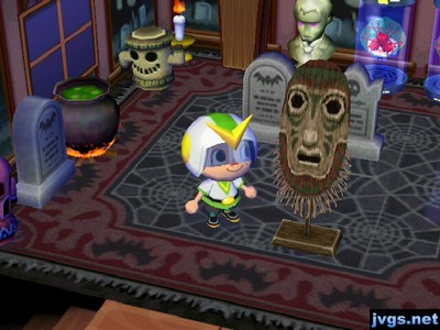 The tribal mask on display in my house.