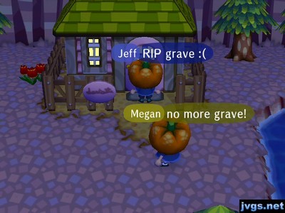 Jeff: RIP grave. Megan: No more grave!