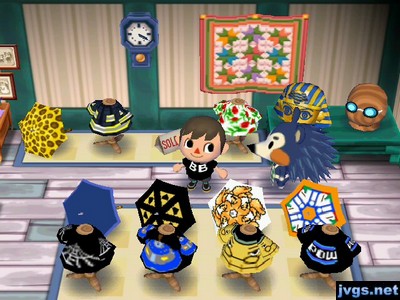 Me wearing my new BB shirt in Able Sisters.