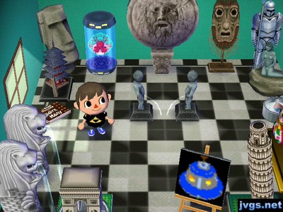 A chessboard rug on display in my room of Gulliver items.