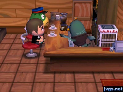 Kapp'n and Jeff enjoying coffee in the Roost.