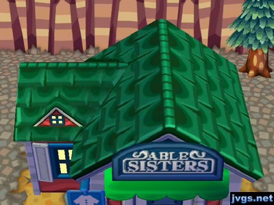 A close-up look at the roof of the Able Sisters building.
