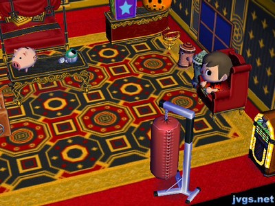 Me sitting in my room full of gorgeous furniture in ACCF.