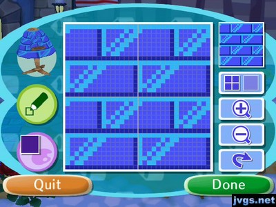 A close-up look at my icy brick path pattern.