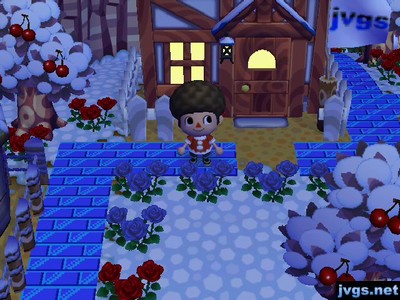 Santa Jeff wearing an afro wig.