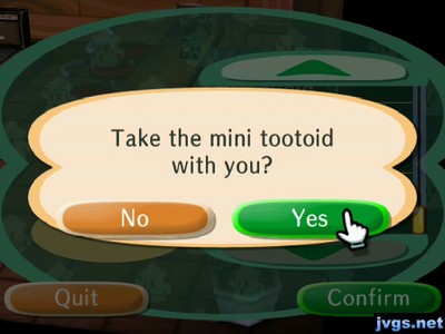 Take the mini tootoid with you?