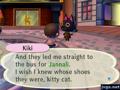 Kiki: And they led me straight to the bus for Jannali. I wish I knew whose shoes they were, kitty cat.