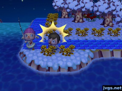 Jeff acts shocked when Megan catches a goldfish.