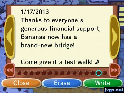 Thanks to everyone's generous financial support, Bananas now has a brand-new bridge! Come give it a test walk!