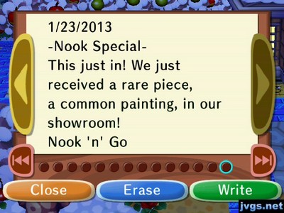 -Nook Special- This just in! We just received a rare piece, common painting, in our showroom! -Nook 'n' Go